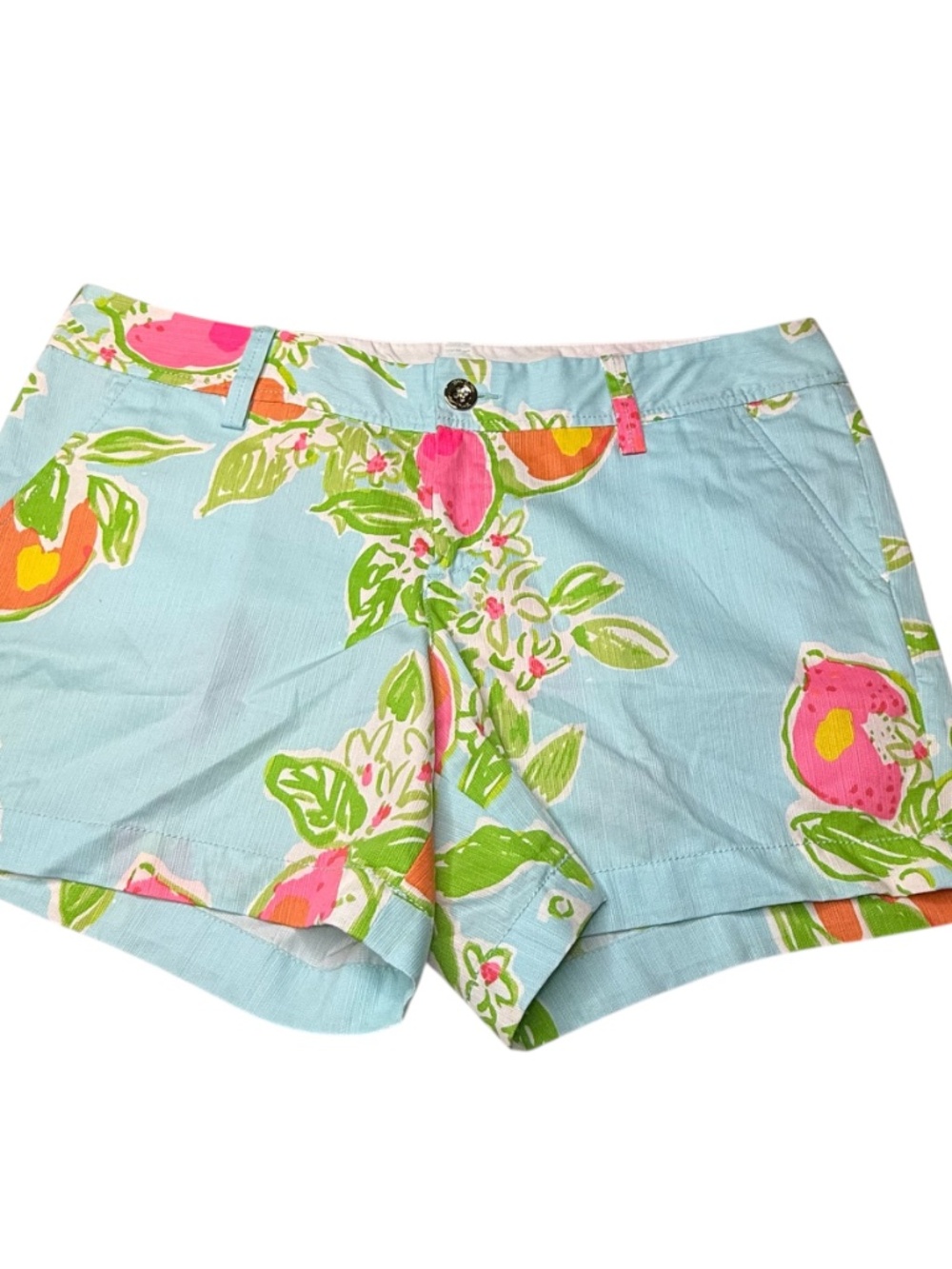 Lilly Pulitzer Pool Blue Pink Lemonade Callahan Shorts NWT - Picture 4 of 15